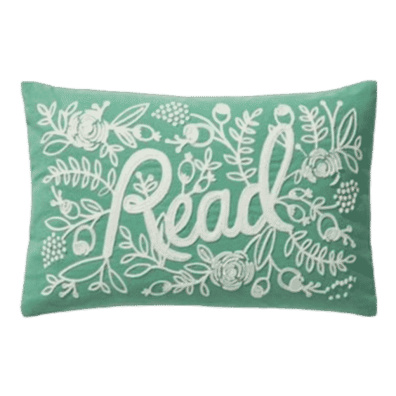 Read Embroidered Pillow