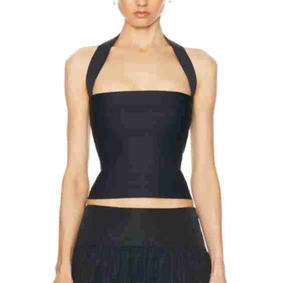 Satin Ribbon Halter Top