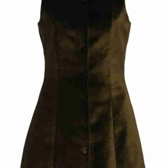 Cotton Blend Velveteen Mini Dress
