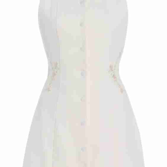 Embroidered Cotton Mini Dress
