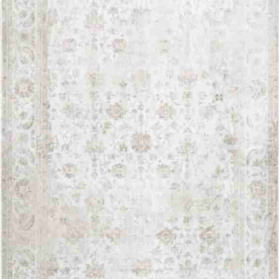 Fading Floral Fringe Area Rug