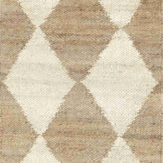 Louie Diamond Checkerboard Jute Rug