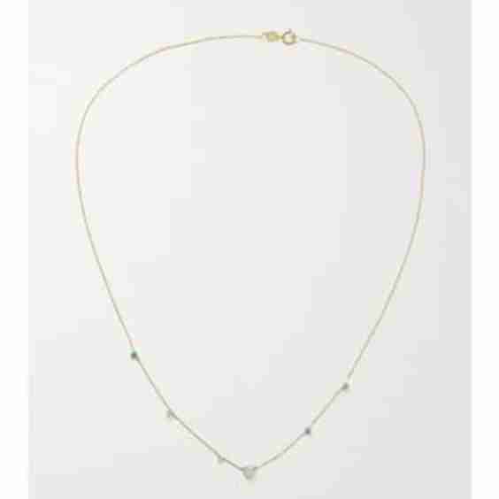 Linear 14-Karat Gold Multi-Stone Necklace