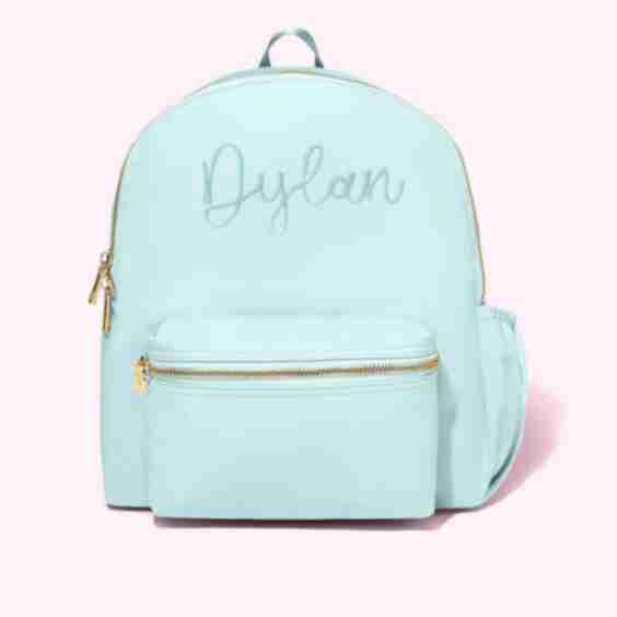 Custom Embroidered Classic Backpack With Water Bottle Holder