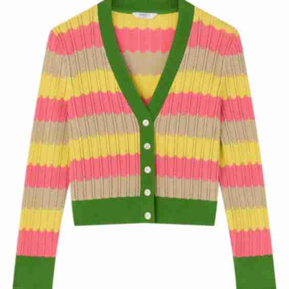 Cinzia Zigzag Pointelle Cardigan