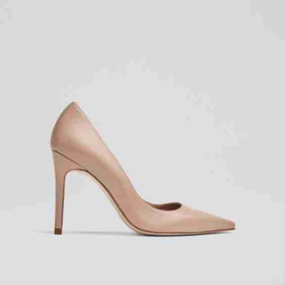 New Fern Leather Pointed Toe Courts Heels