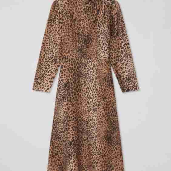 Samantha Leopard Print Silk Dress