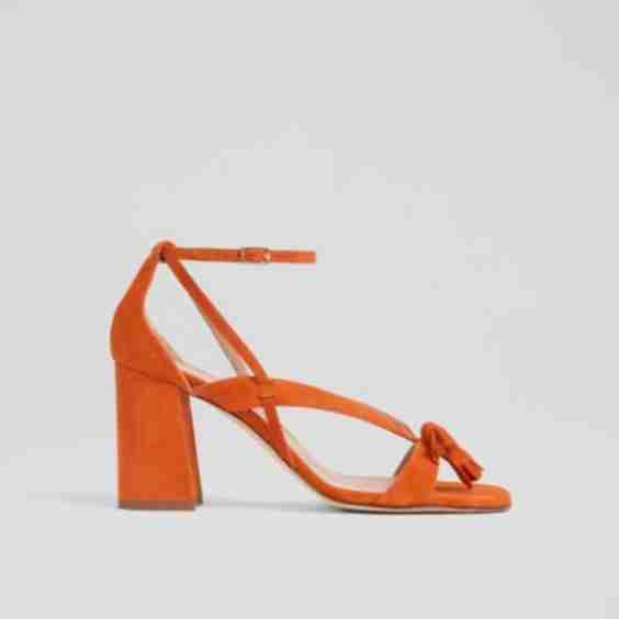 Jeanie Suede Tassel Block Heel Sandals