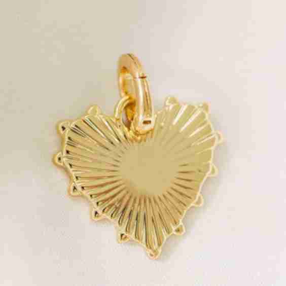 Sunburst Heart Charm