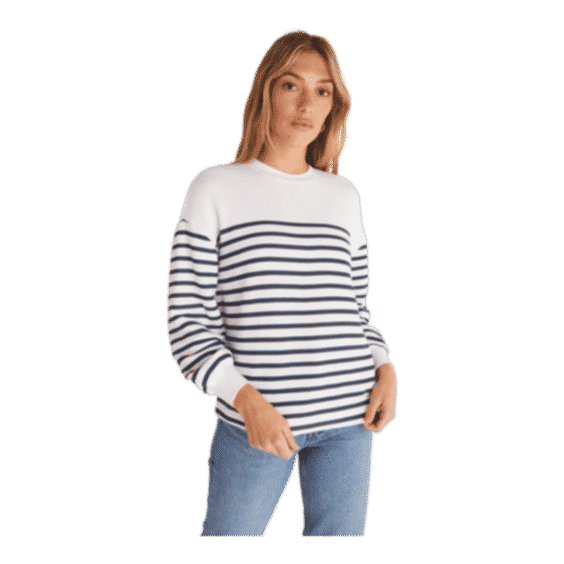 Yuna Striped Long-Sleeve Sweatshirt