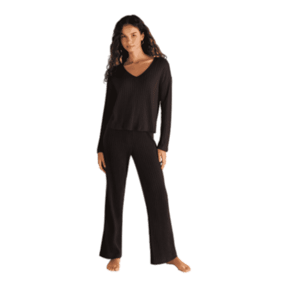 Valentina Silky Rib Long Sleeve Top