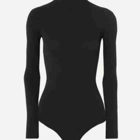 Ballet Stretch-Jersey Turtleneck Thong Bodysuit