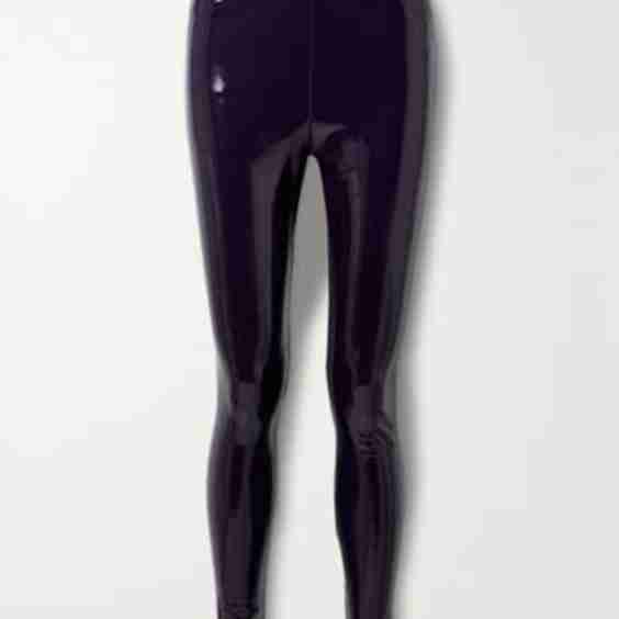 Stretch Faux Patent-Leather Leggings