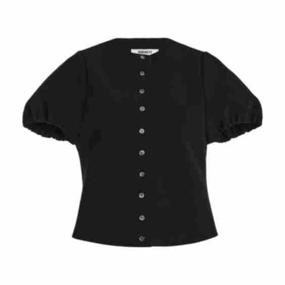Exclusive Lay3 Puff Sleeve Bonded Crepe Top