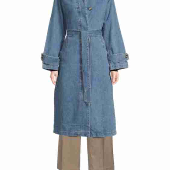 Solva Mid-Wash Denim Trench Coat