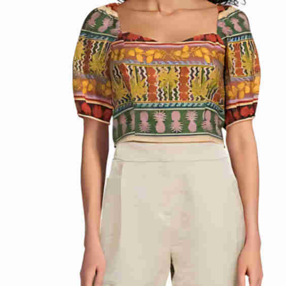 Embroidered Cotton Crop Top