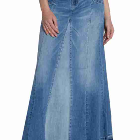 Bliss Flare Denim Maxi Skirt