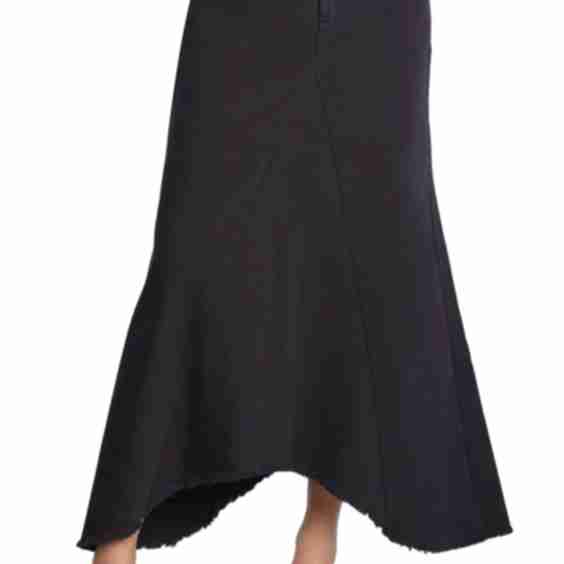 Selma Pieced Asymmetric Denim Maxi Skirt