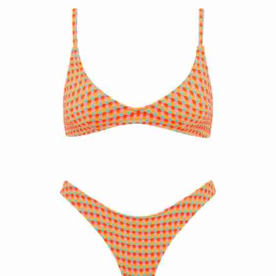 Maia Gara Textured Scoop Bikini Set