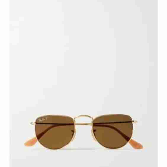Elon Round-Frame Gold-Tone Sunglasses