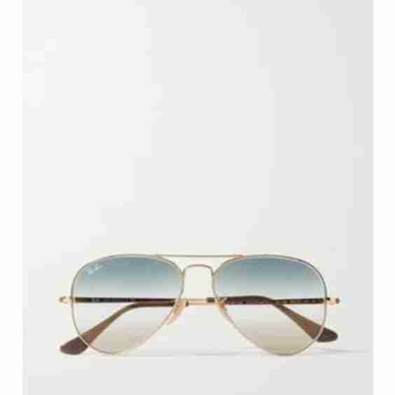 Aviator-Style Gold-Tone Sunglasses