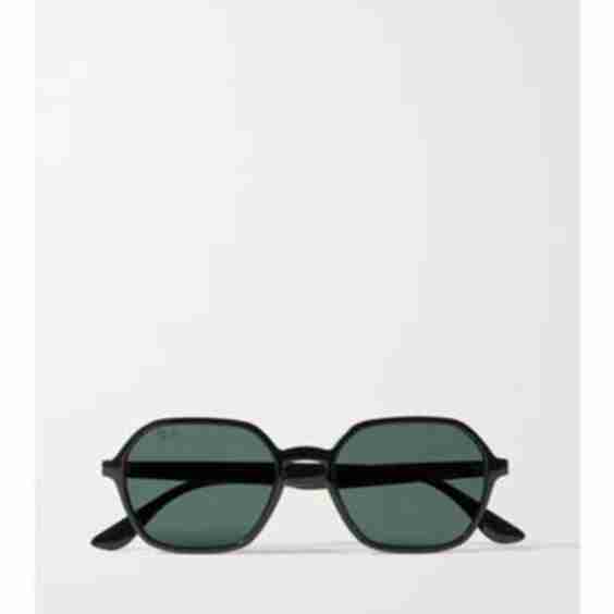 Hexagon-Frame Acetate Sunglasses