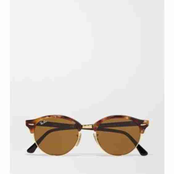 Clubround Acetate And Gold-Tone Sunglasses