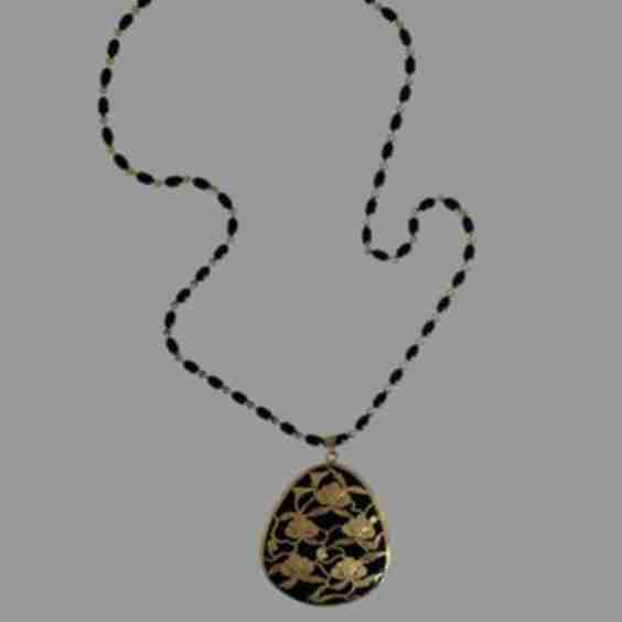 Damascene Large Pendant Necklace