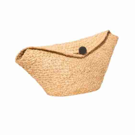 Keza Oversized Braided Raffia Clutch