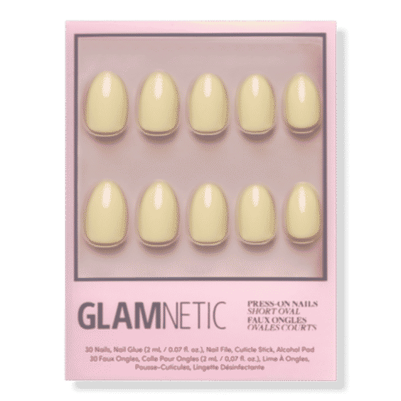 Pastel Yellow Short Oval Press-On Nails