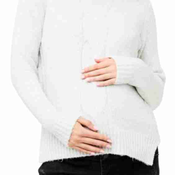 Mock Neck Nursing Sweater