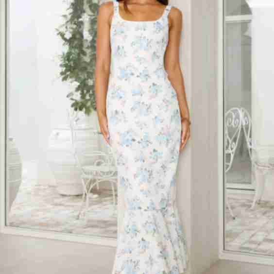 Secret Garden Girl Maxi Dress White