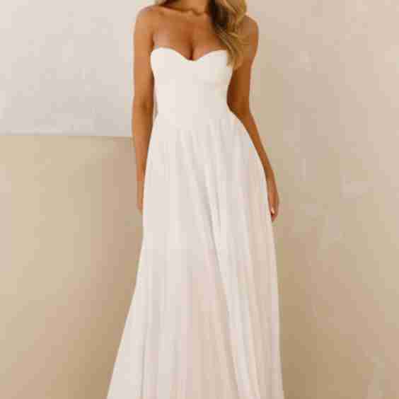 Do Not Disturb Strapless Maxi Dress