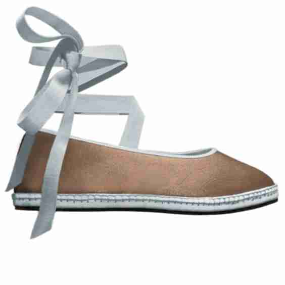 Lilly Sisto Earl Grey Satin Ribbon Ballet Flat