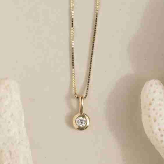 Mini Diamond Drop Necklace