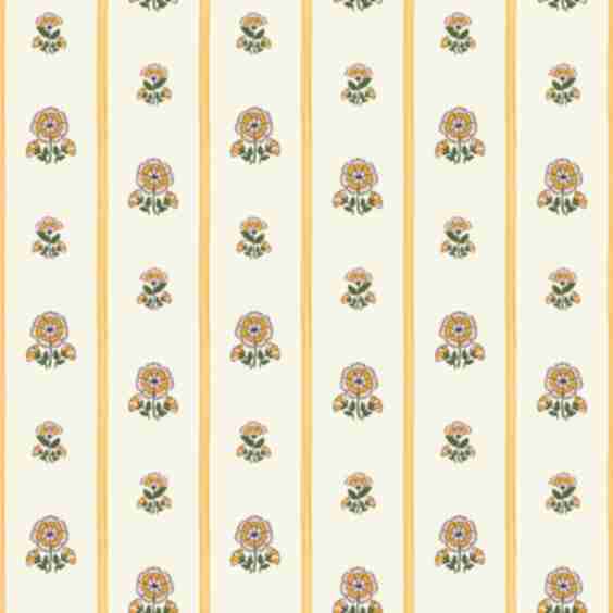 Fan Floral Stripe