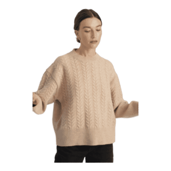 Cable Knit Crewneck Sweater