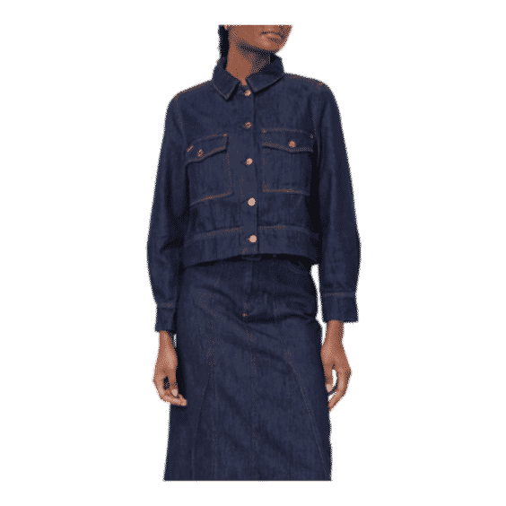 Delia Cropped Denim Jacket