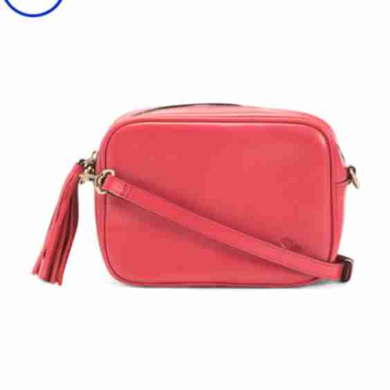 Leather Josie Tassel Crossbody With Zipper Closure