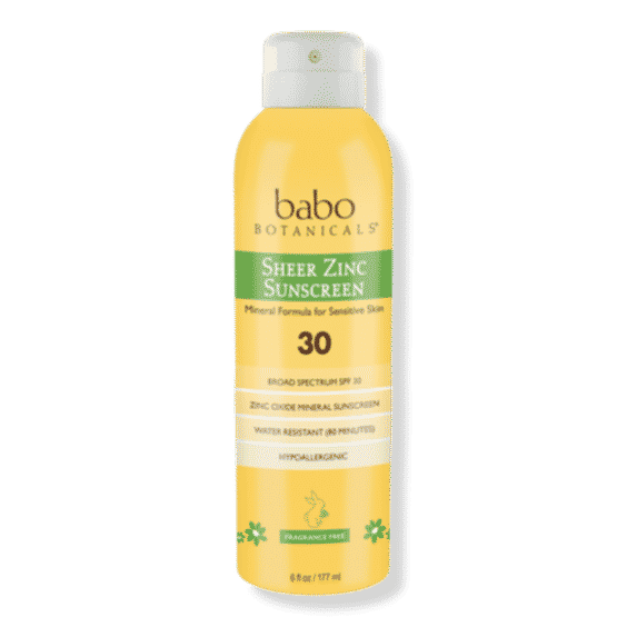 Sheer Zinc Continuous Spray Mineral Sunscreen SPF 30 Fragrance Free