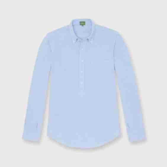 Knit Button-Down Popover Shirt