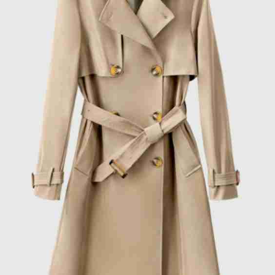 3/4 Belted Double-Breasted Hudson Trench Coat