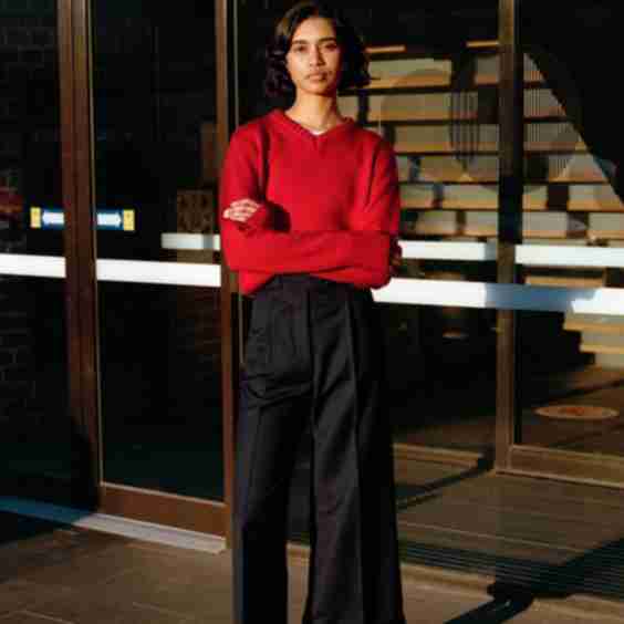 Ines Italian Pinstripe Wool Pants