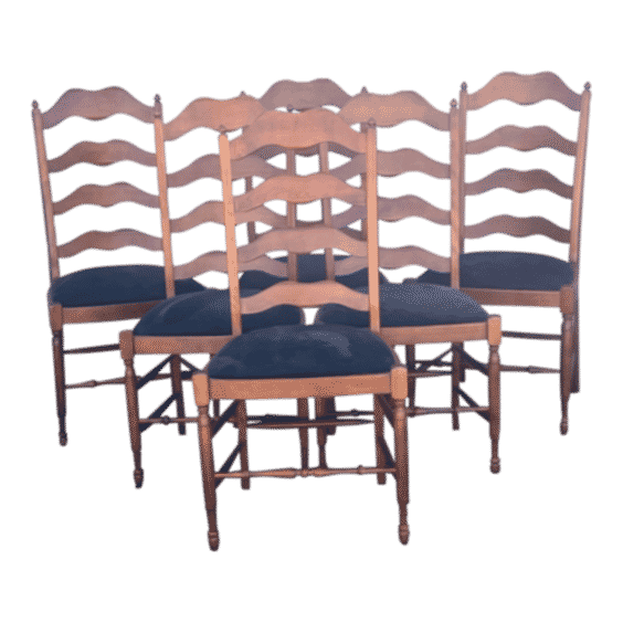 Ladderback Farmhouse Dining Chairs - Set of 6