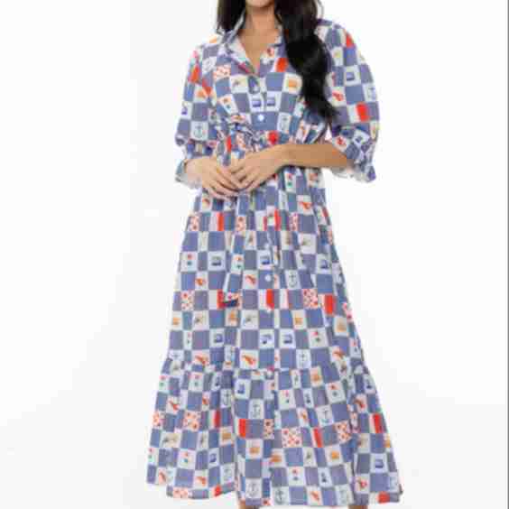 Catherine Dress-Anchors & Apertifs