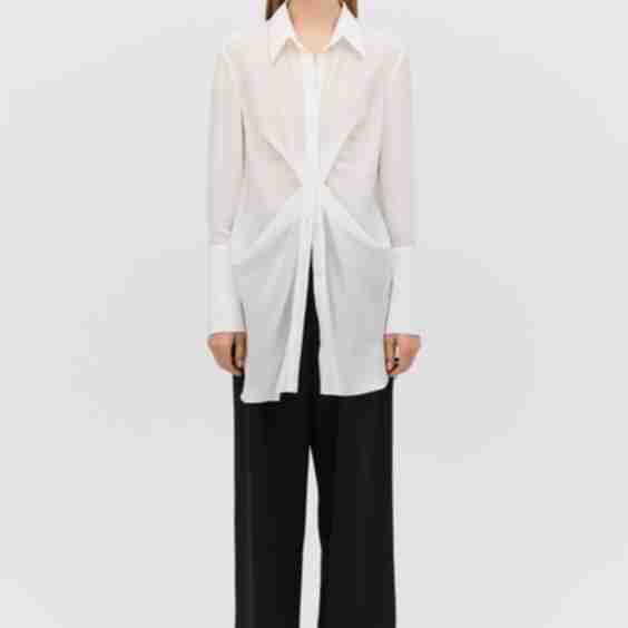 Ivory Silk Cdc Whisper Shirt
