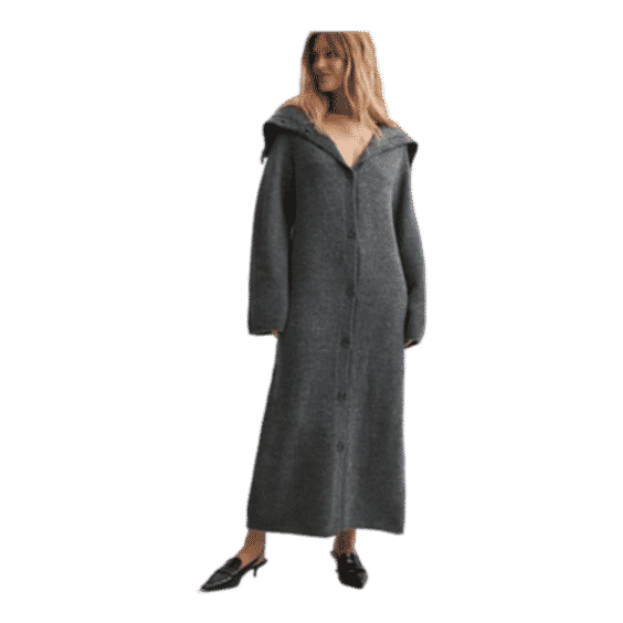 Big Lapel Maxi Cardigan