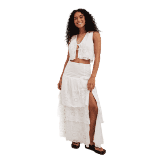 Flouncy Maxi Skirt