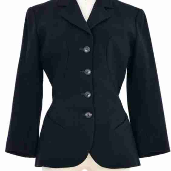 1990s Alaia Black Wool Blazer