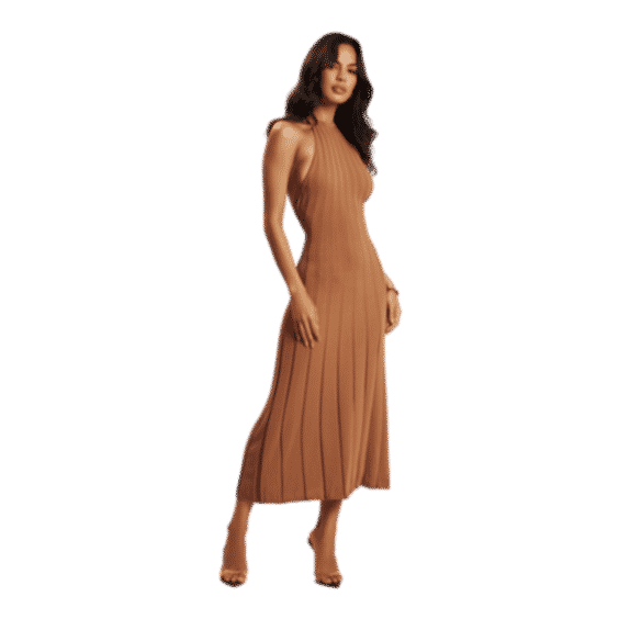 Adrienne Halter Neck Midi Dress